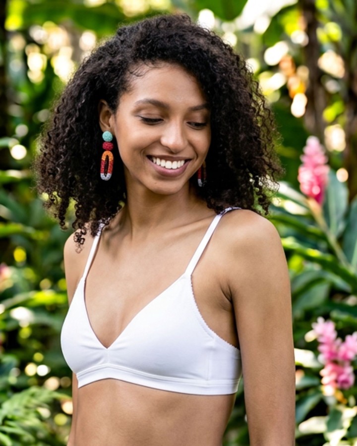 Keola cotton bra white for small busts